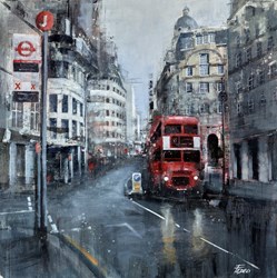 Dentro Londra by Paolo Fedeli - Original Painting on Stretched Canvas sized 20x20 inches. Available from Whitewall Galleries